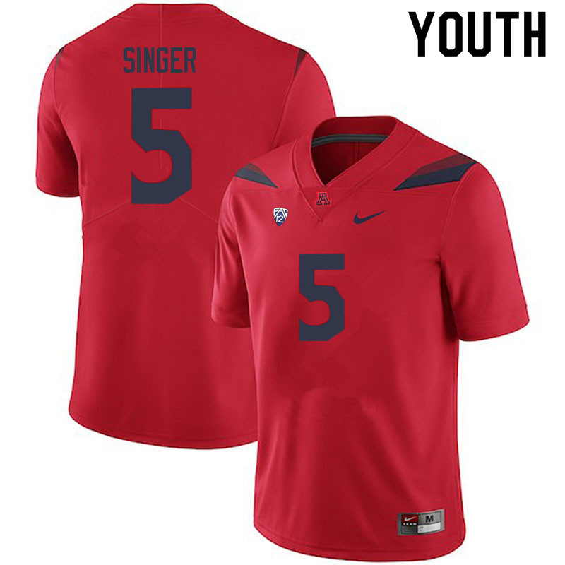 Youth #5 Dorian Singer Arizona Wildcats College Football Jerseys Sale-Red - Click Image to Close